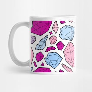 Rough Diamond Fashion Print Pink Blue Black Mug